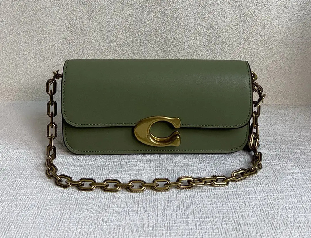Coach green crossbody bag